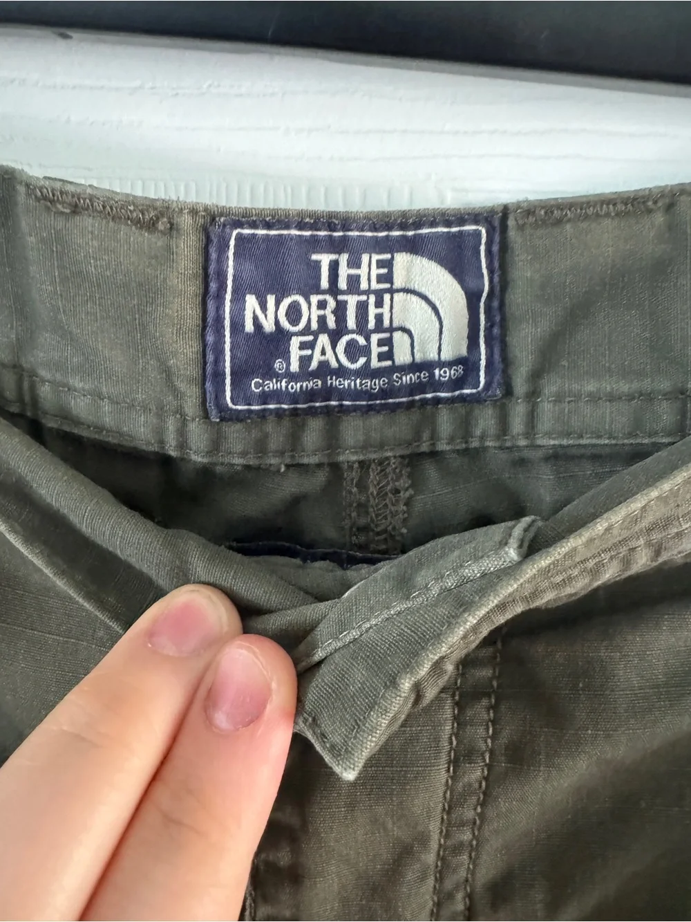 Men's North Face Olive Cargo Shorts
